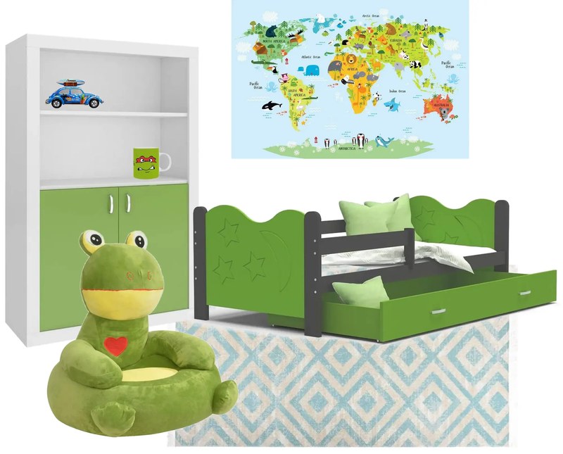 Πράσινο παιδικό δωμάτιο