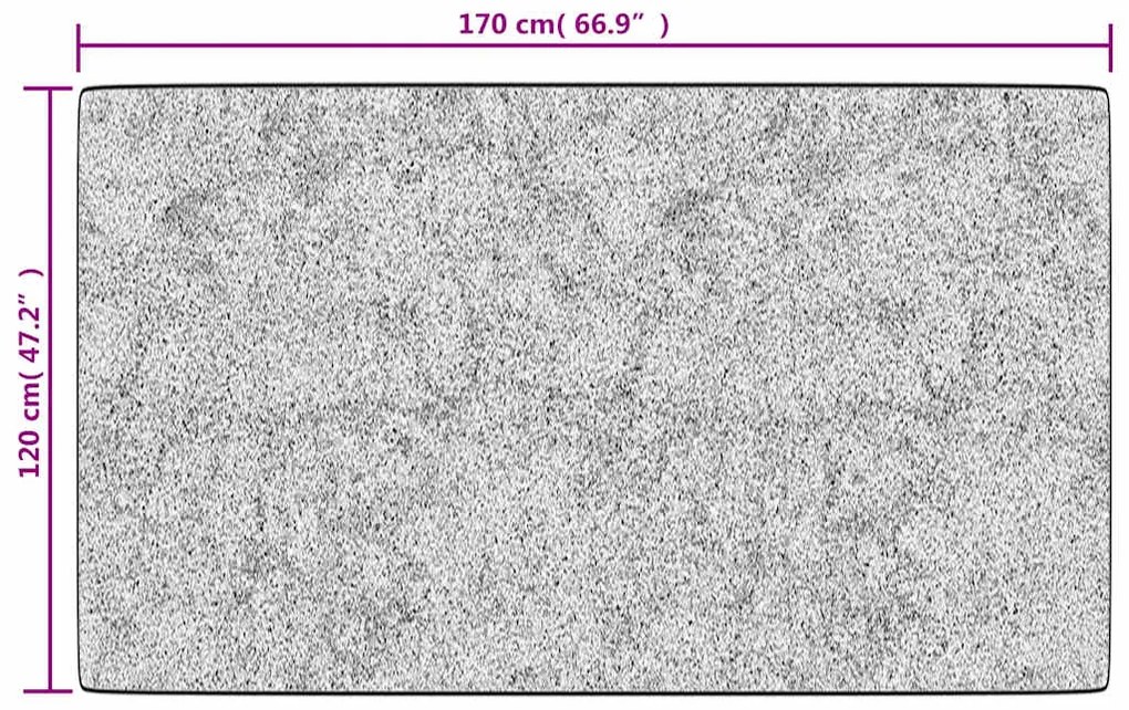 vidaXL Χαλί Πλενόμενο Αντιολισθητικό Γκρι 120x170 εκ.