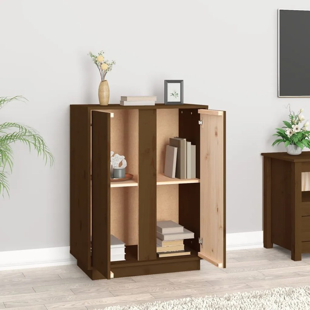 vidaXL Ντουλάπι Καφέ Μέλι 60x35x80 εκ. από Μασίφ Ξύλο Πεύκου