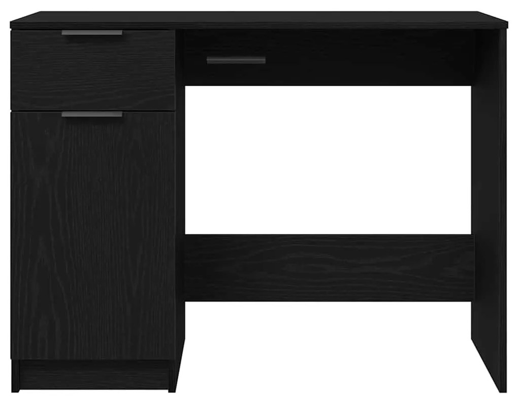 vidaXL Γραφείο με πόρτα Μαύρη Οξυά 100 x 50 x 75 cm Επεξεργασμένο ξύλο