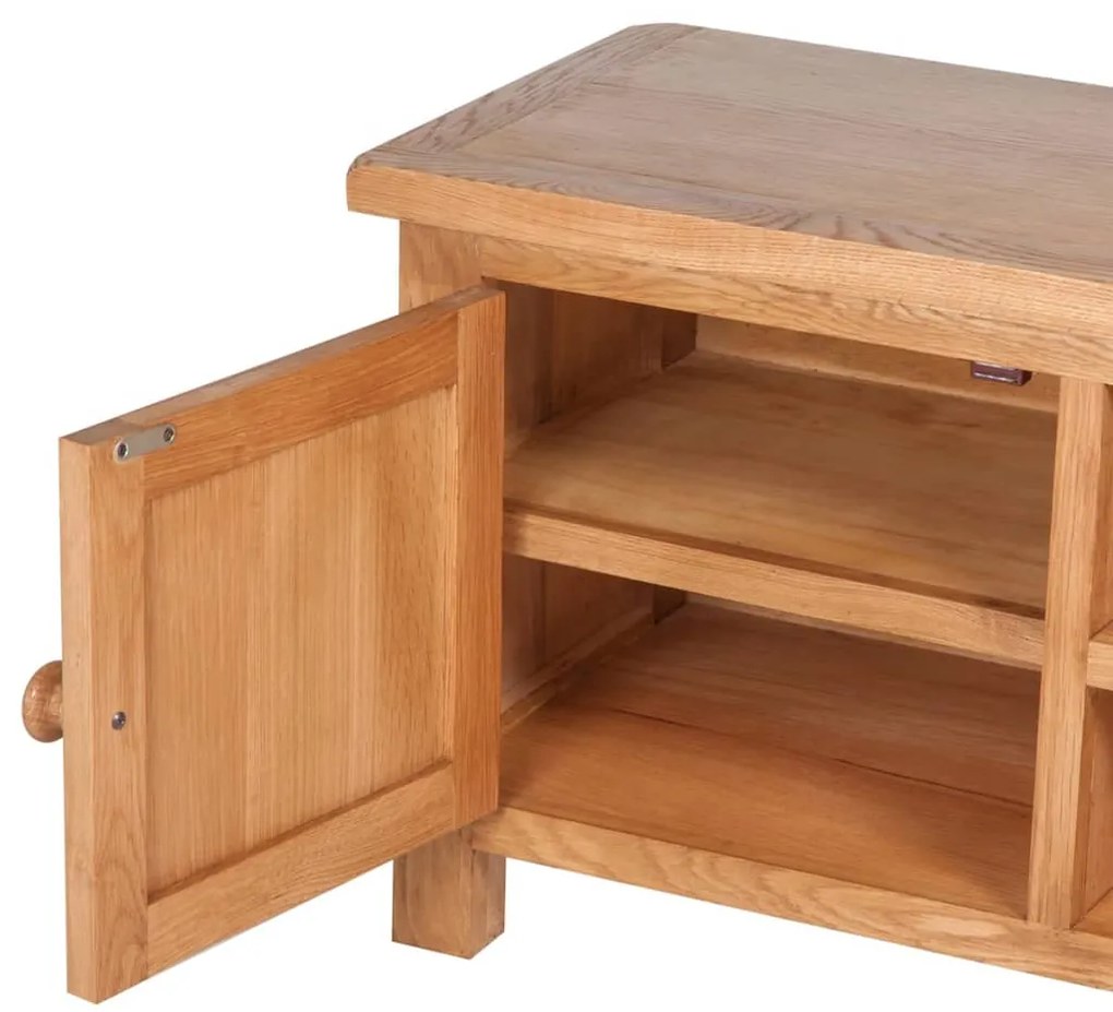 vidaXL Έπιπλο Τηλεόρασης 103 x 36 x 46 εκ. από Μασίφ Ξύλο Δρυός