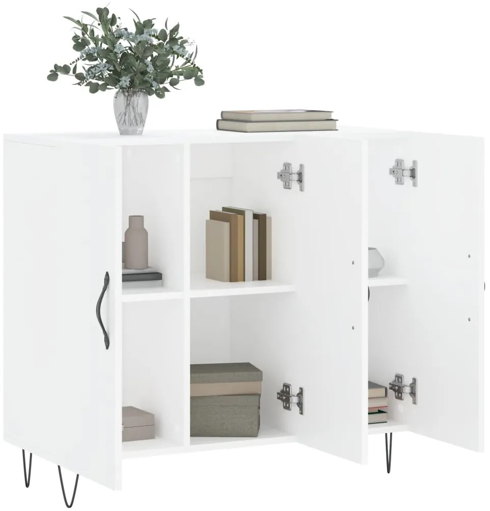 vidaXL Μπουφές Λευκός 90 x 34 x 80 εκ. από Επεξεργασμένο Ξύλο