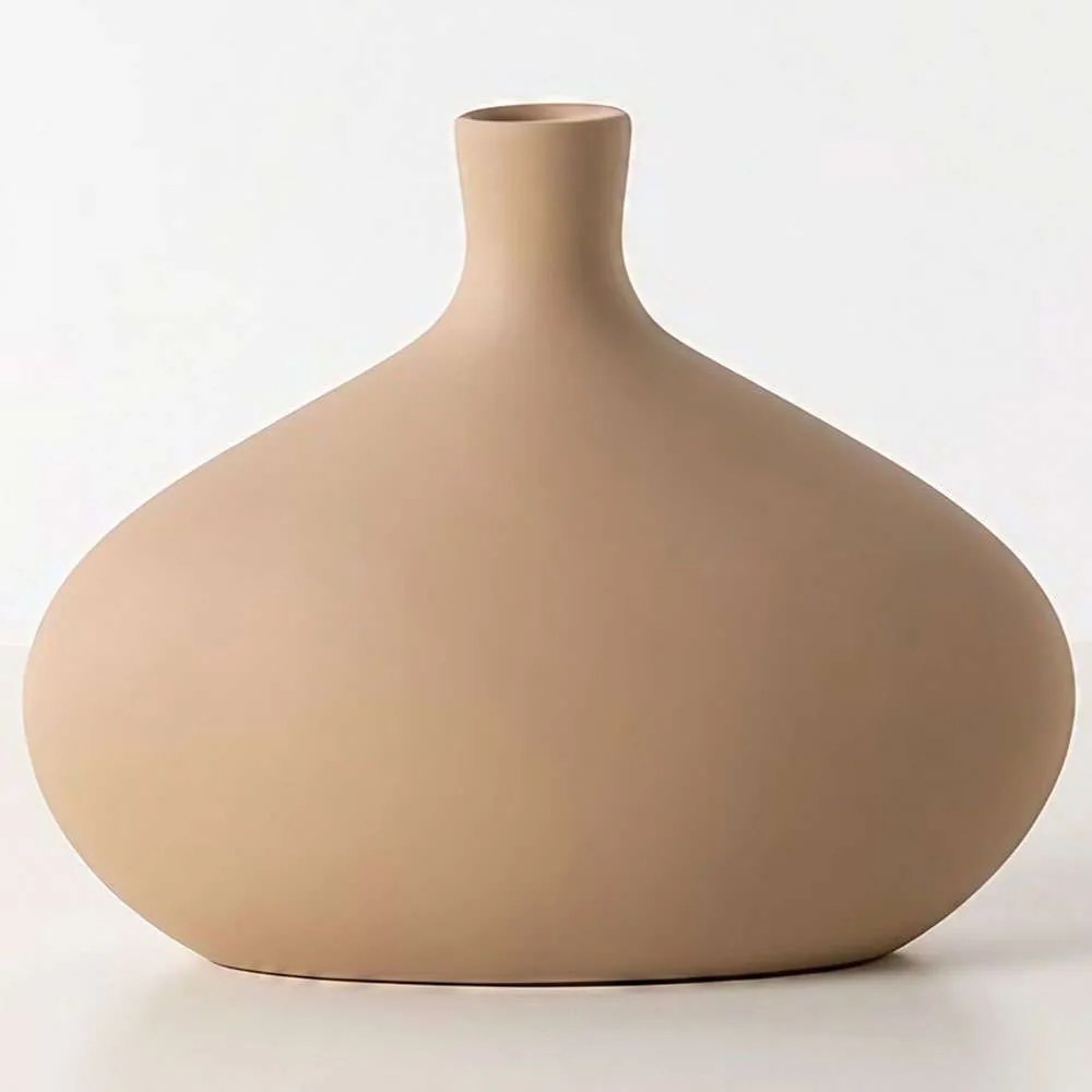 Βάζο 963DNL1288 24x12x19cm Light Brown Aberto Design Ceramic