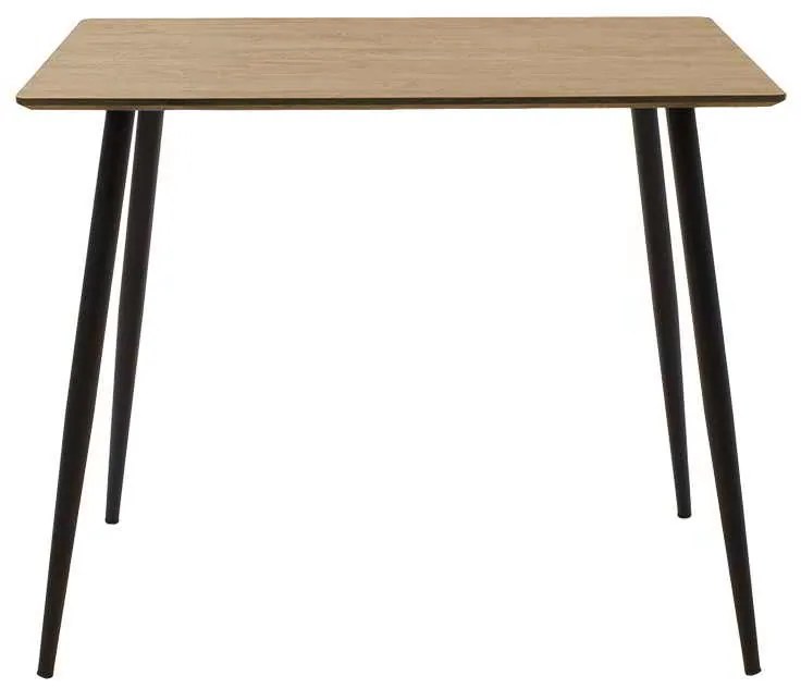 Τραπέζι Cuba pakoworld MDF sonoma-μαύρο 70x70x75εκ
