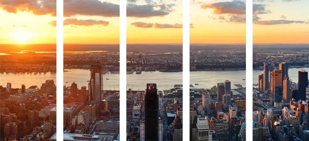Εικόνα 5 μερών ενός όμορφου αστικό τοπίου της Νέας Υόρκης - 100x50