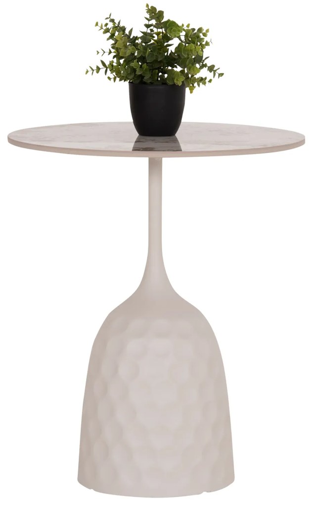 ΤΡΑΠΕΖΙ ΣΑΛΟΝΙΟΥ LONGSTEM HM18317.01 ΒΑΣΗ ΛΕΥΚΗ--SINTERED STONE CALACATA GOLD Φ50