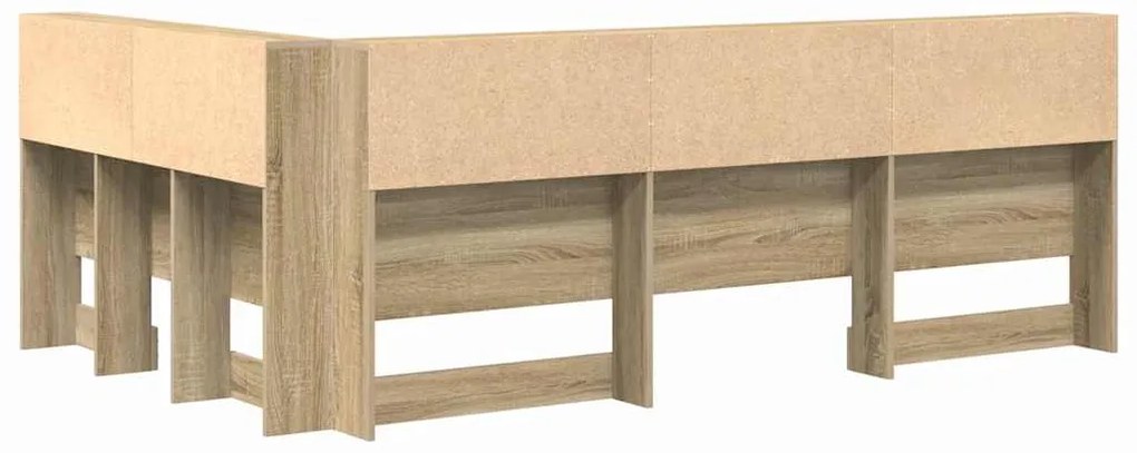 vidaXL Κεφαλάρι Αποθήκης με ράφι Sonoma Δρυς 120 cm Επεξεργασμένο ξύλο