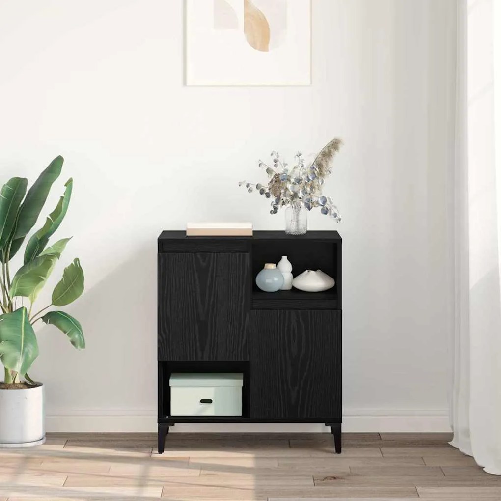 vidaXL Πλαϊνό γραφείο Μαύρη δρυς 60 x 35 x 70 cm Επεξεργασμένο ξύλο