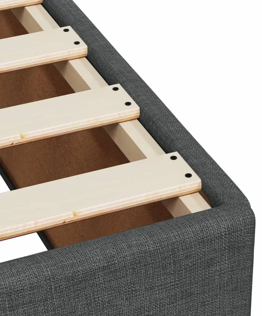 ΚΡΕΒΑΤΙ BOXSPRING ΜΕ ΣΤΡΩΜΑ ΣΚΟΥΡΟ ΓΚΡΙ 140X200 ΕΚ ΥΦΑΣΜΑΤΙΝΟ 3286718