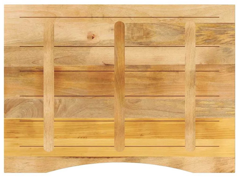 vidaXL Επιφάνεια Γραφείου Καμπύλη 110x80x2,5 εκ Μασίφ Ακατ. Μάνγκο