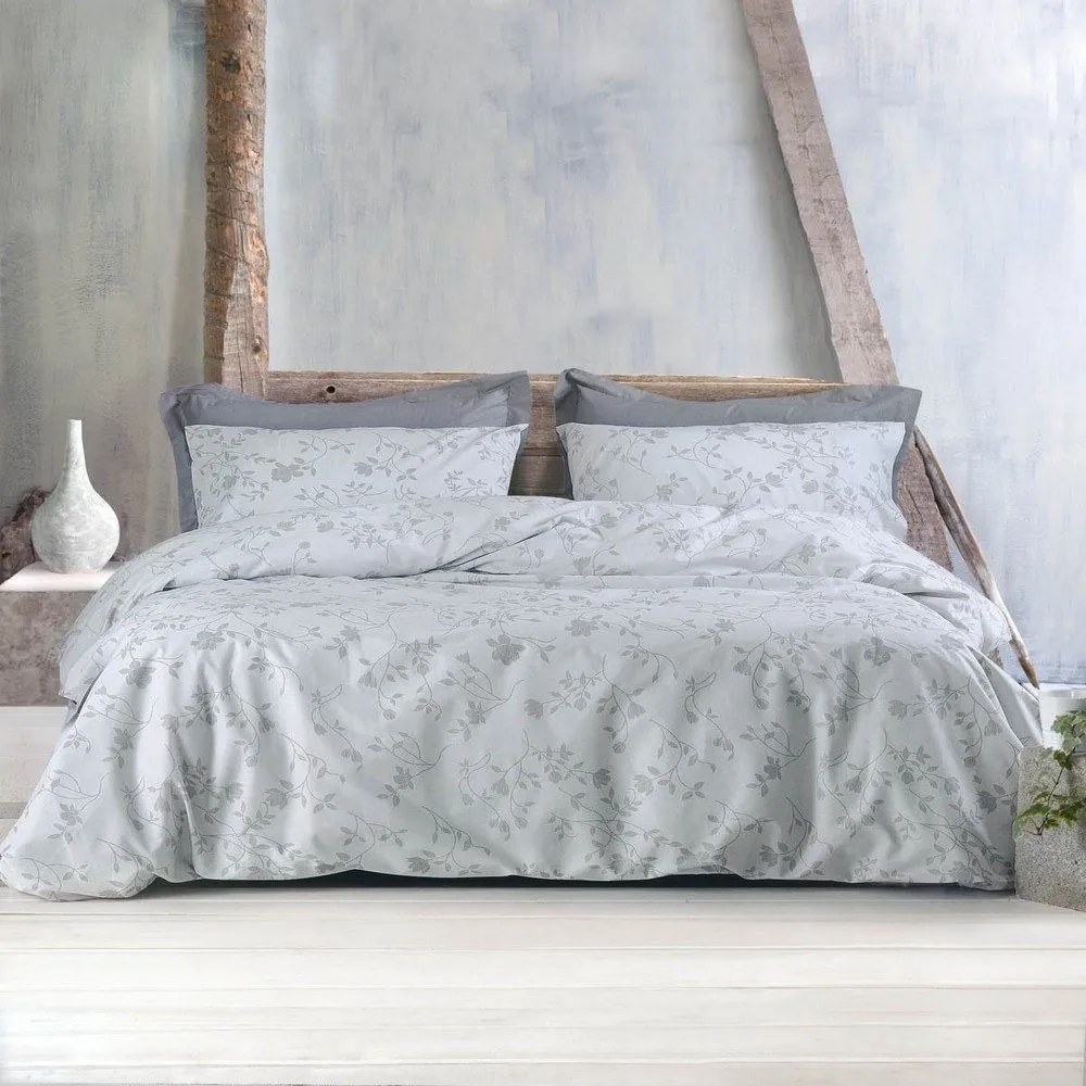 Σεντόνια Miriam (Σετ 4τμχ) Light Grey Ρυθμός King Size 260x280cm Βαμβάκι-Πολυέστερ