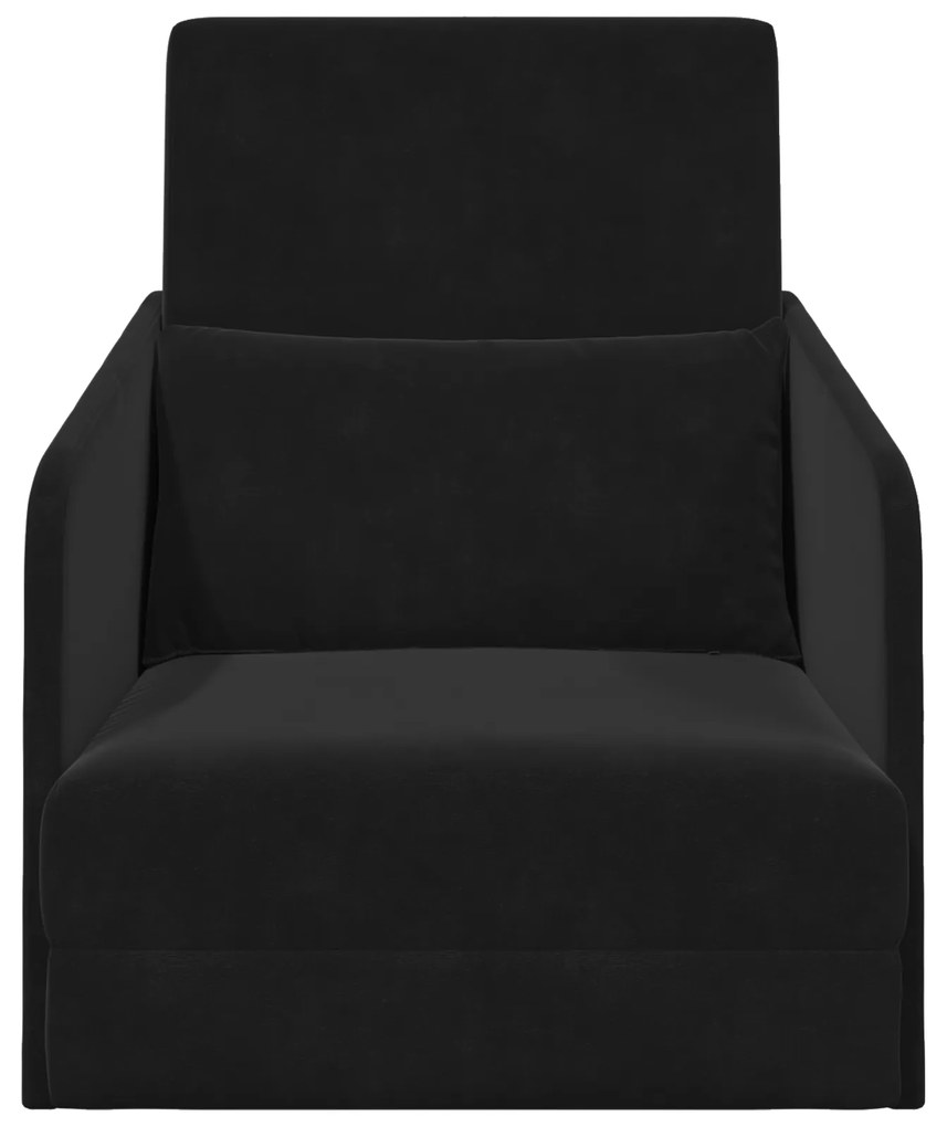 vidaXL Kαναπές κρεβάτι 2-σε-1 Μαύρος 65x80x83 εκ. Βελούδο