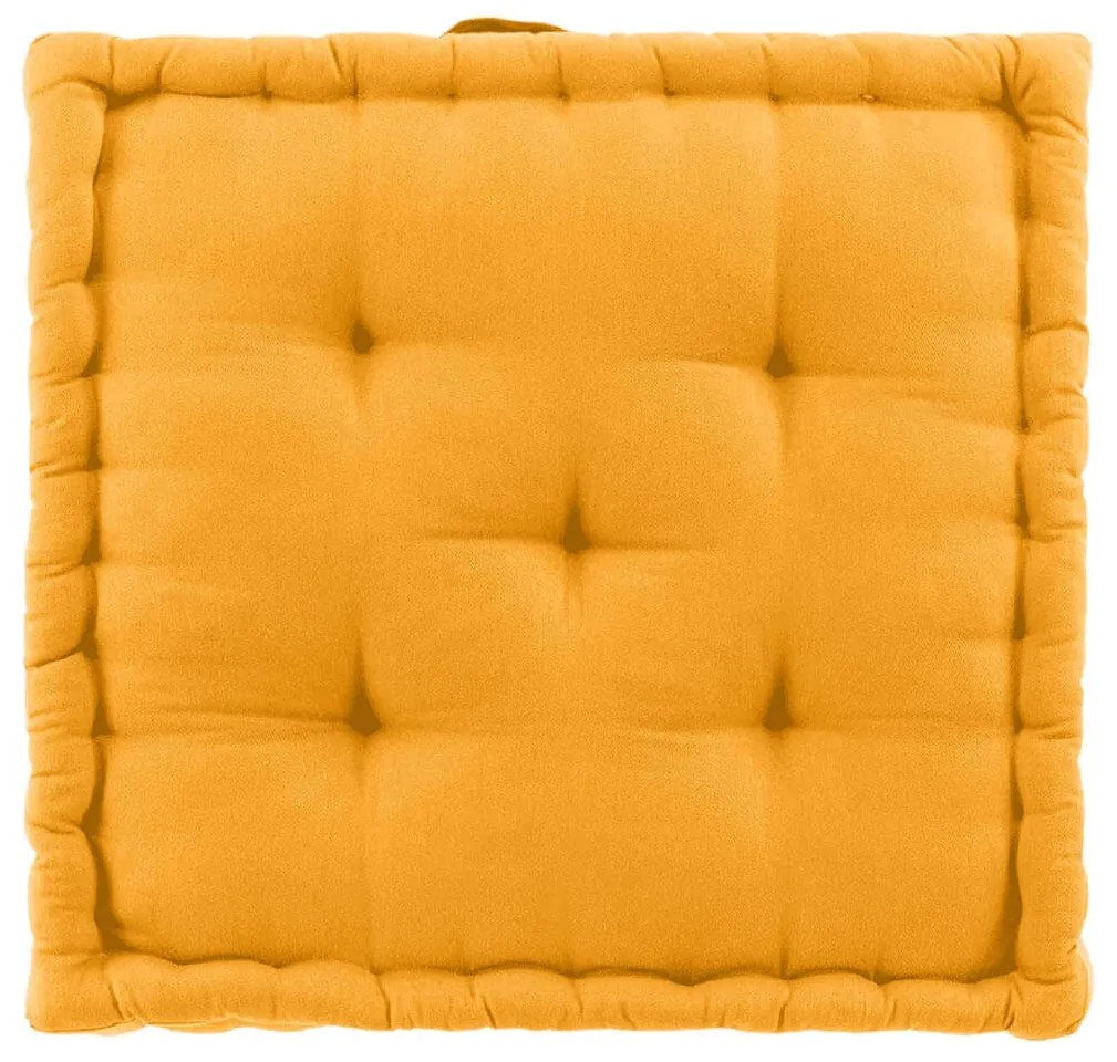 Διακοσμητικό Μαξιλάρι Δαπέδου Twily Douceur d'intérieur με διαστάσεις 50x50x10cm - Yellow