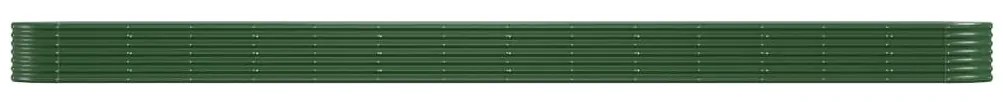 vidaXL Ζαρντινιέρα Πράσινη 620x80x36 εκ Γαλβανισμένος χάλυβας