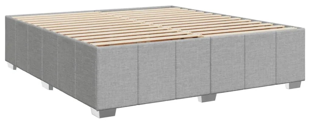 ΚΡΕΒΑΤΙ BOXSPRING ΜΕ ΣΤΡΩΜΑ ΑΝΟΙΧΤΟ ΓΚΡΙ 200X200 ΕΚ. ΥΦΑΣΜΑΤΙΝΟ 3285498