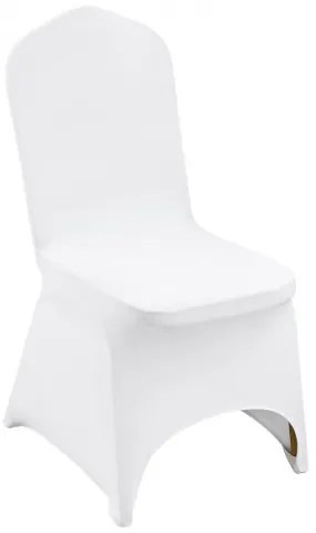 100pcs Chair Covers White Arched Front Spandex Lycra Wedding Party For