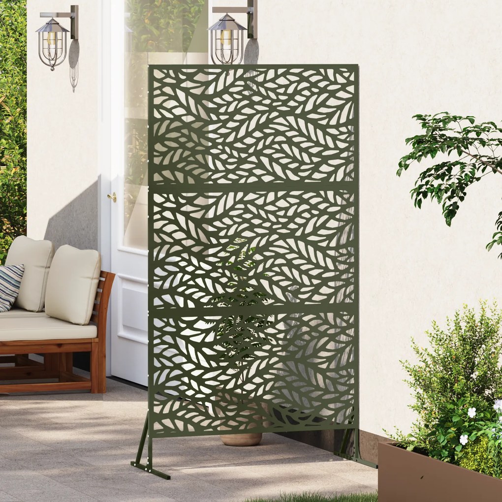 vidaXL Ιδιωτικός Τοίχος Ελιάς 100x50x180 εκ. από Ατσάλι