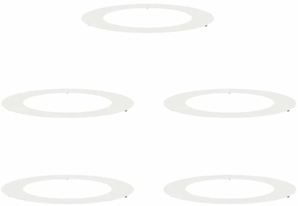 vidaXL Καμπάνα Δέντρου 5 τμχ Λευκή Ø60/90 εκ Χάλυβας