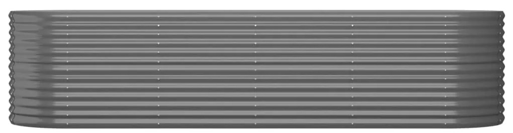 vidaXL Ζαρντινιέρα Γκρι 296x80x68 εκ. Γαλβανισμένος χάλυβας