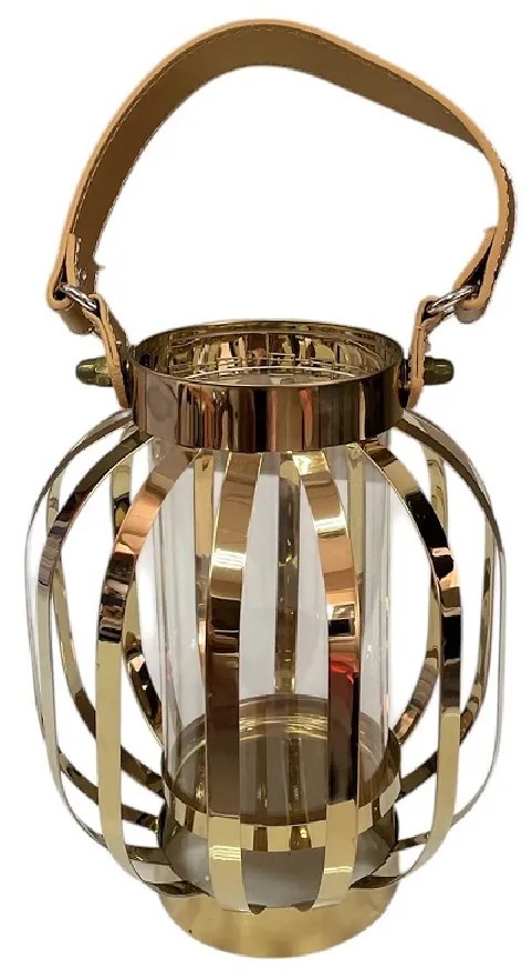 Φανάρι Μεταλλικό Χρυσό ESPIEL 16x16x19εκ. DWAA1006