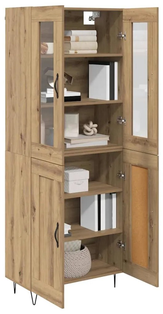 vidaXL Highboard Artisan Oak 69,5 x 34 x 90 εκ. Επεξεργασμένο ξύλο