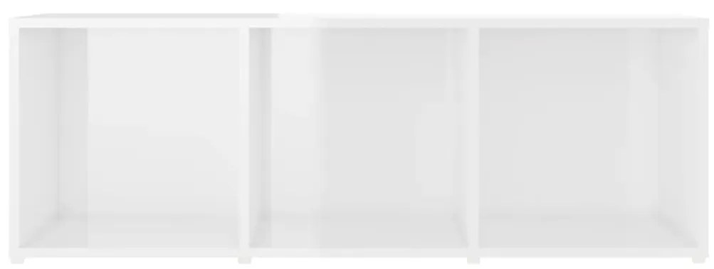 vidaXL Έπιπλα Τηλεόρασης 4 τεμ. Γυαλ. Λευκά 107x35x37 εκ. Μοριοσανίδα