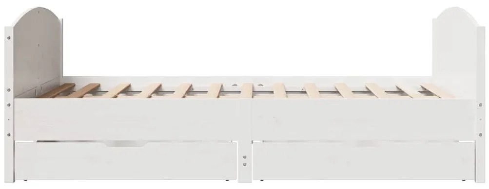 vidaXL Σκελετός Κρεβ. Χωρίς Στρώμα Λευκό 120x190 εκ Μασίφ Πεύκο
