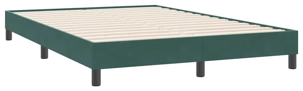 Box Spring κρεβάτι χωρίς στρώμα σκούρο πράσινο 160x220cm - Πράσινο