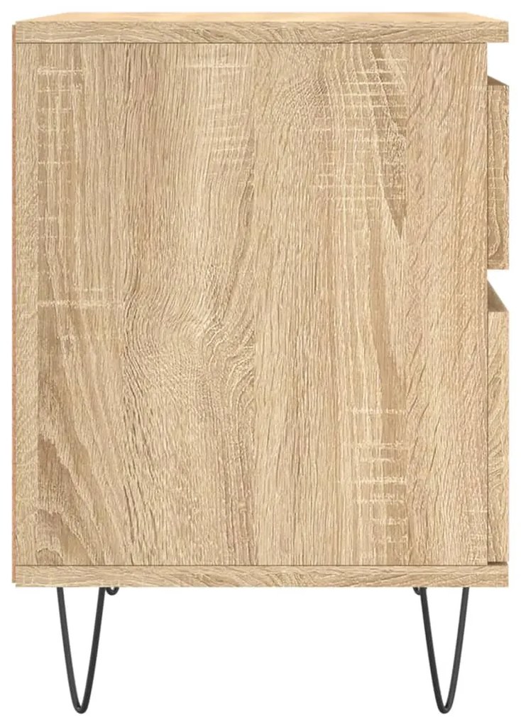 vidaXL Κομοδίνο Sonoma Δρυς 40 x 35 x 50 εκ. από Επεξεργ. Ξύλο