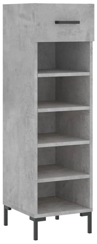 vidaXL Παπουτσοθήκη Γκρι Σκυροδέματος 30x35x105 εκ. Επεξεργασμένο Ξύλο