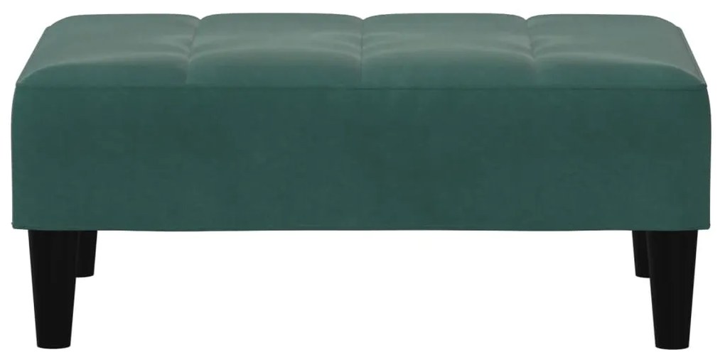 vidaXL Υποπόδιο Σκούρο Πράσινο 77x55x31 εκ. Βελούδινο
