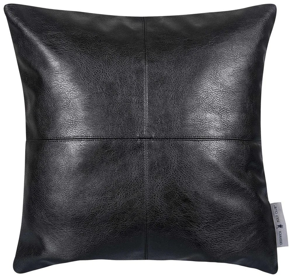 Μαξιλάρι Διακοσμητικό (Με Γέμιση) 3983 Black Greenwich Polo Club 45X45 Τεχνόδερμα