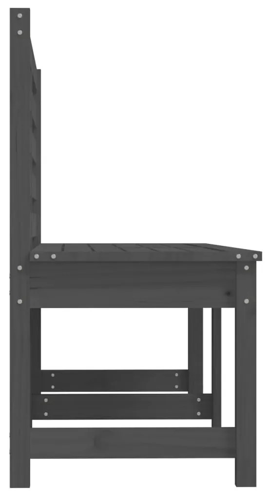 vidaXL Παγκάκι Κήπου Γκρι 157,5 εκ. από Μασίφ Ξύλο Πεύκου