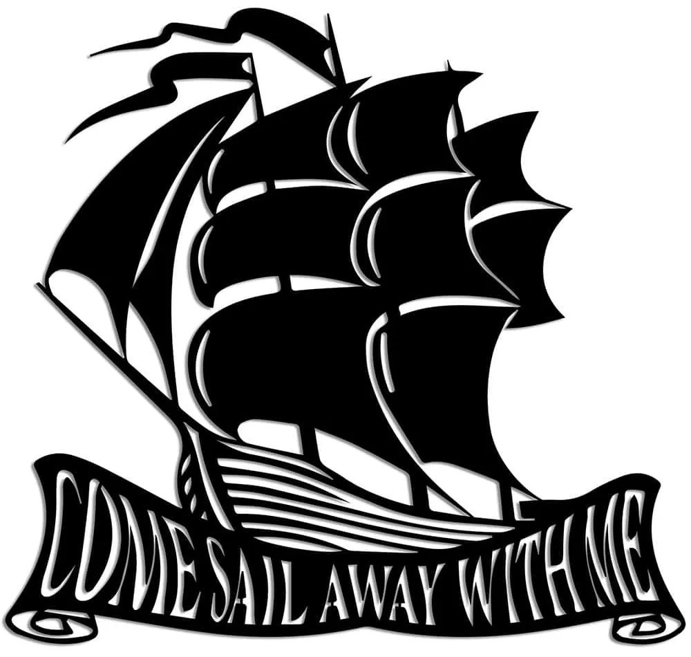 Διακοσμητικό Τοίχου Come Away 891TNL3411 55x50cm Black Wallity Μέταλλο