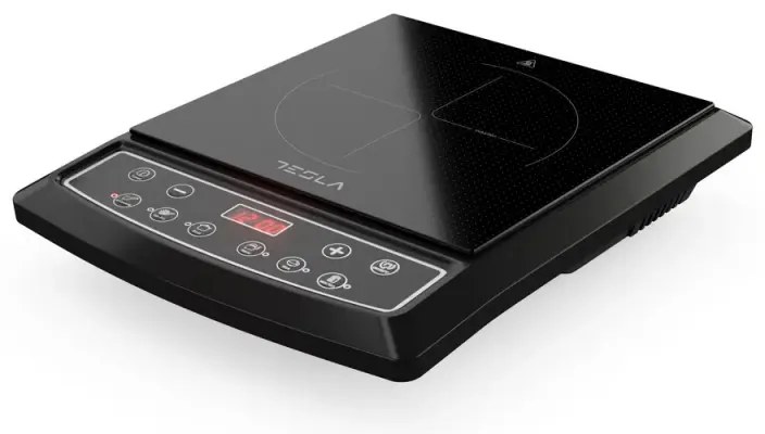 Ηλεκτρική επαγωγική εστία μονή Tesla IC200B, 1500W, Κεραμική, Ψηφιακή οθόνη, 8 επίπεδα ισχύος , 6 λειτουργίες μαγειρέματος, Χρονοδιακόπτης, Μαύρο