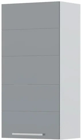 Ντουλάπι κρεμαστό Hudson V9-45-1K-Λευκό - Γκρι - 45.00Χ32.00Χ91.00cm