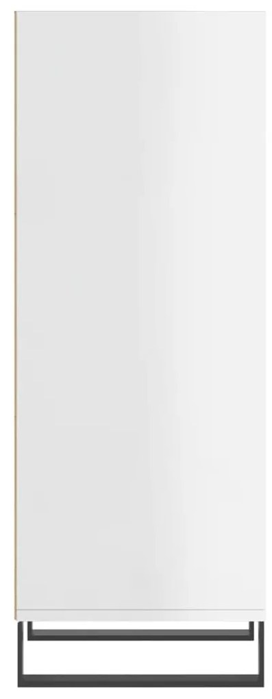 vidaXL Ντουλάπι Γυαλιστερό Λευκό 34,5 x 32,5 x 90 εκ. Επεξεργ. Ξύλο