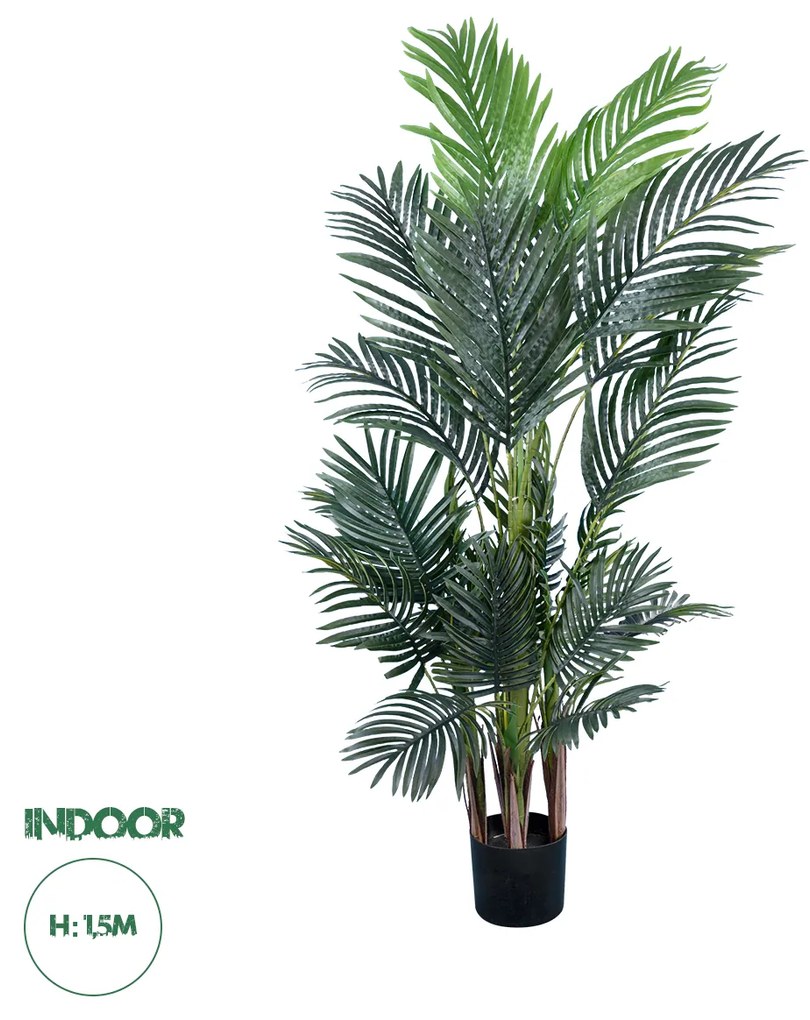 GloboStar® Artificial Garden ARECA PALM TREE 20011 Τεχνητό Διακοσμητικό Φυτό Φοινικόδεντρο Αρέκα Υ150cm