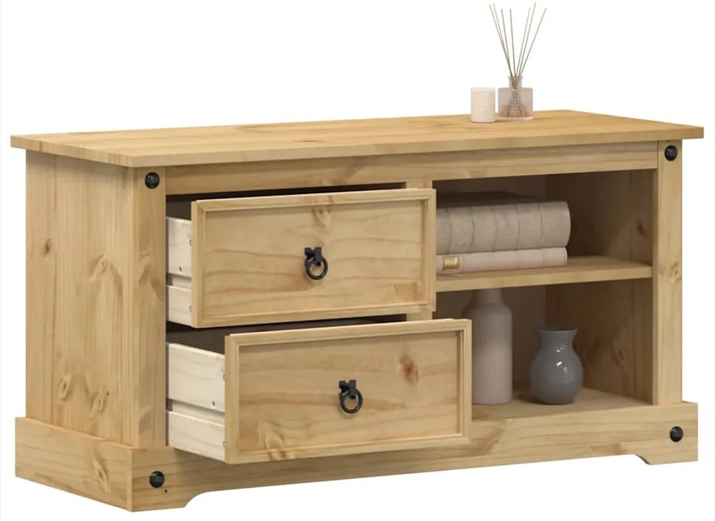 vidaXL Έπιπλο Τηλεόρασης Corona 100x40x52 εκ. από Μασίφ Ξύλο Πεύκου