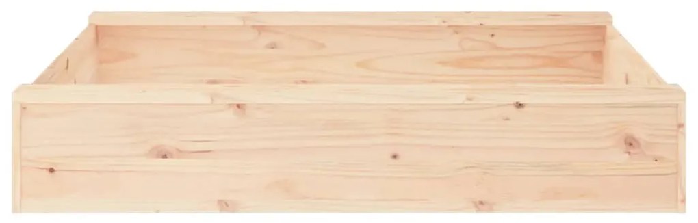 vidaXL Αμμοδόχος με Καθίσματα Τετράγωνη από Μασίφ Ξύλο Πεύκου