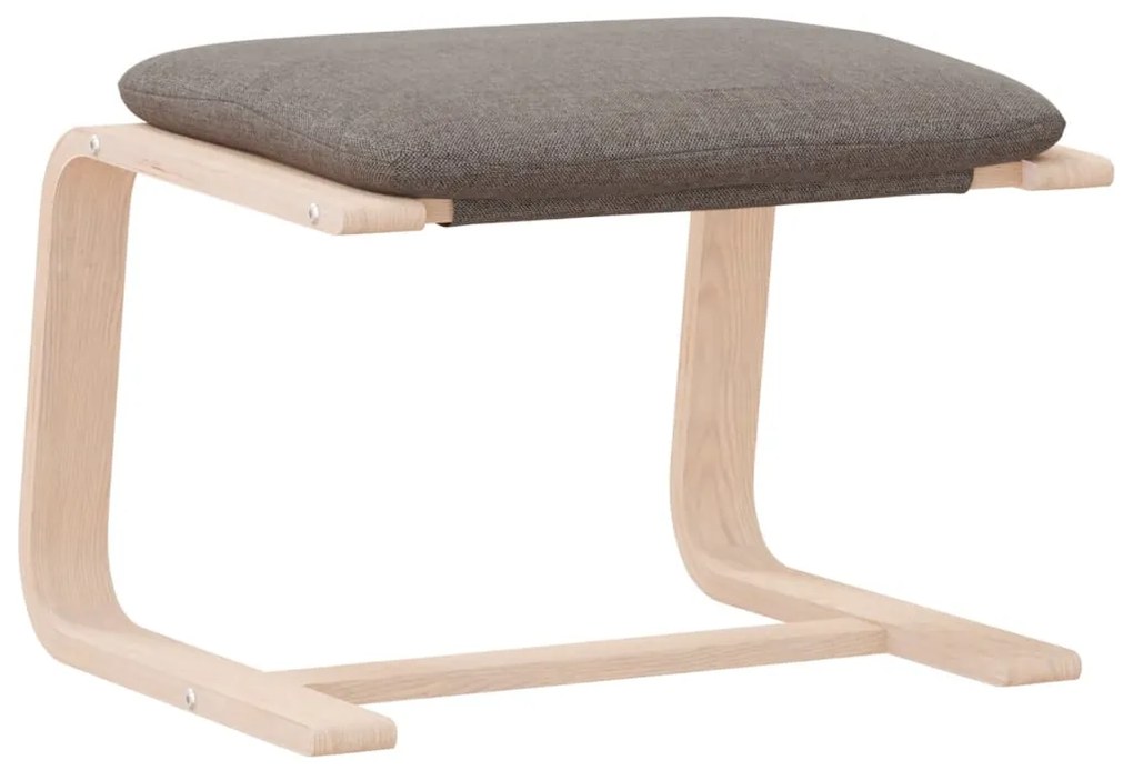 vidaXL Υποπόδιο Taupe 51 x 41 x 40 εκ. Υφασμάτινο
