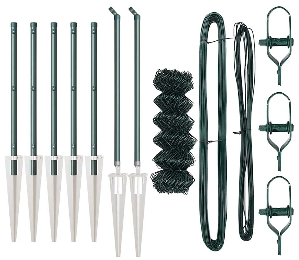 vidaXL Στύλος Περιφράξεων Πράσινο 10 x 0,4 μ (40 x 40 χιλιοστά πλέγμα)