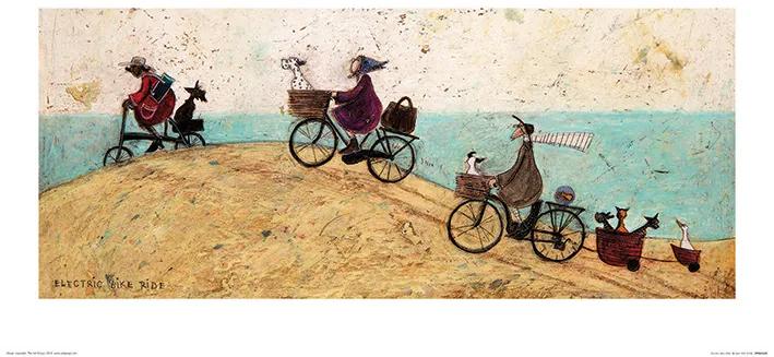 Εκτύπωση έργου τέχνης Sam Toft - Electric Bike Ride, Sam Toft, (60 x 30 cm)