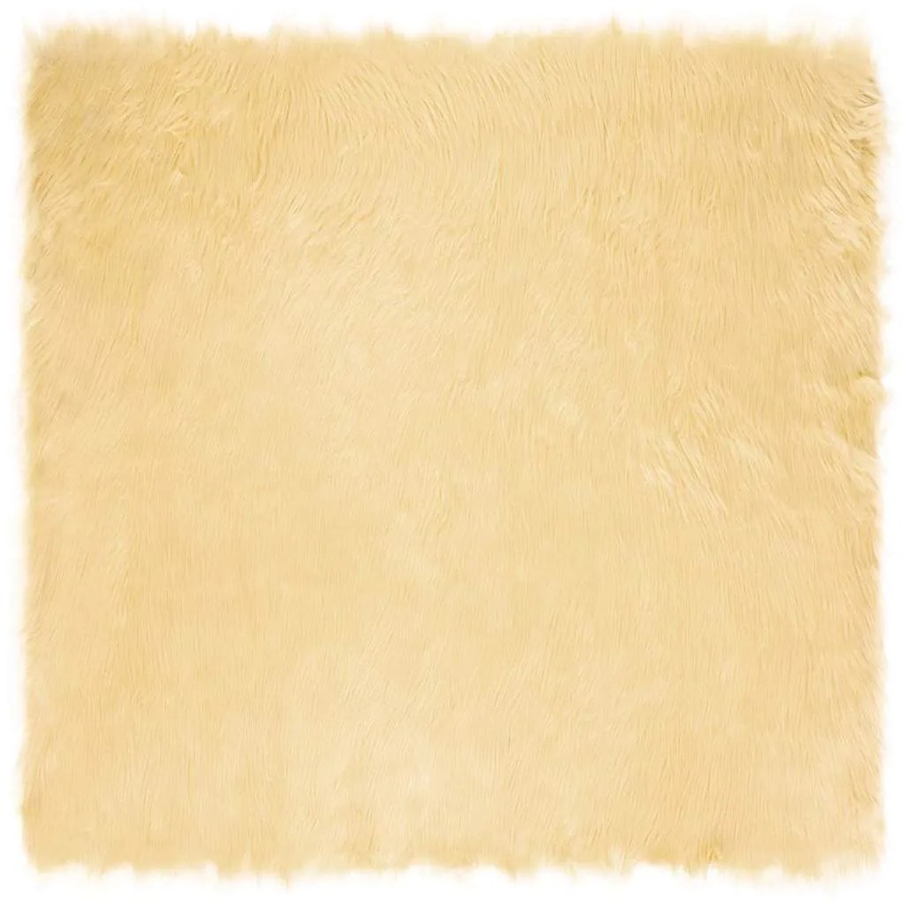 vidaXL Ψεύτικο Δέρμα Προβάτου Χαλί Tafalla Κρεμ 120 x 120 cm