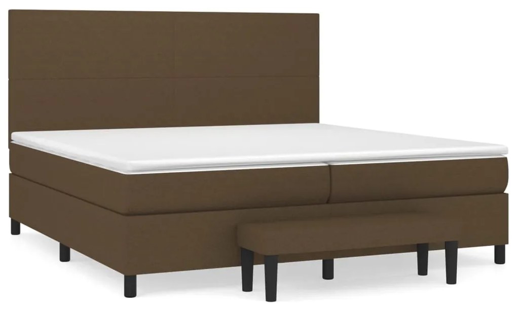 ΚΡΕΒΑΤΙ BOXSPRING ΜΕ ΣΤΡΩΜΑ ΣΚΟΥΡΟ ΚΑΦΕ 200X200 ΕΚ. ΥΦΑΣΜΑΤΙΝΟ 3136464