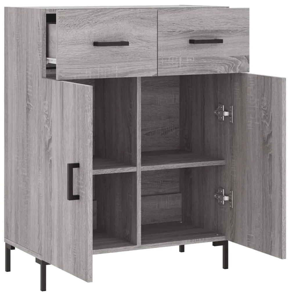 vidaXL Ντουλάπι Γκρι Sonoma 69,5 x 34 x 90 εκ. από Επεξεργασμένο Ξύλο