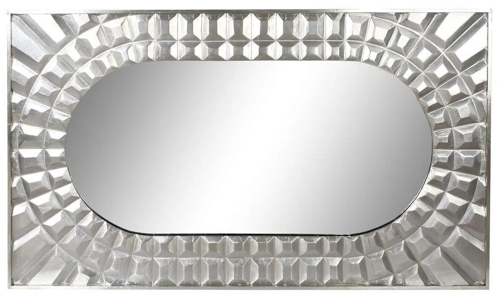 Τοίχο καθρέφτη DKD Home Decor Ασημί Σύγχρονη 154 x 4 x 92 cm