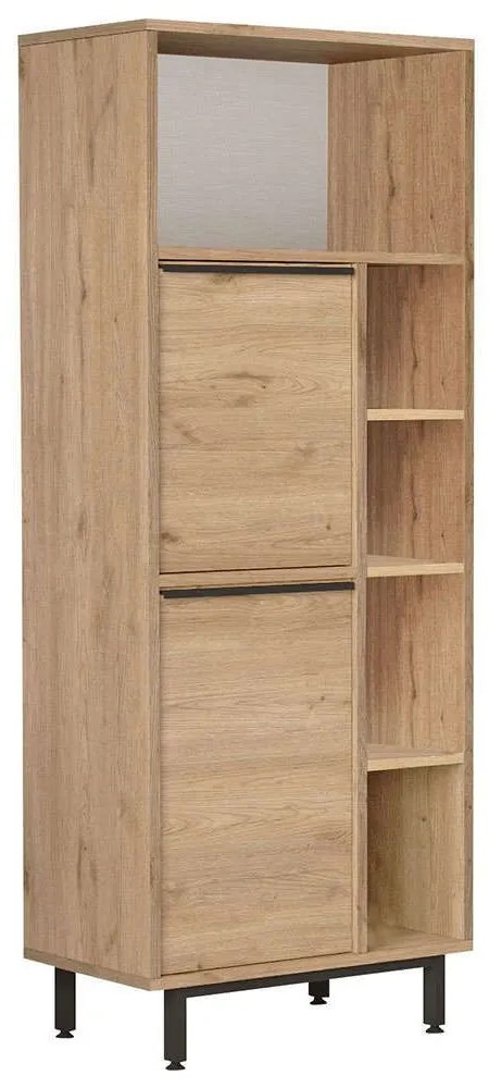 Στήλη Μπάνιου 956LCS3478 60x35,5x161,6cm Walnut Μοριοσανίδα, Μέταλλο
