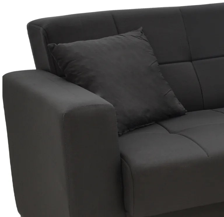 Σετ σαλονιού 2τεμ Modesto pakoworld ύφασμα σε μαύρη απόχρωση