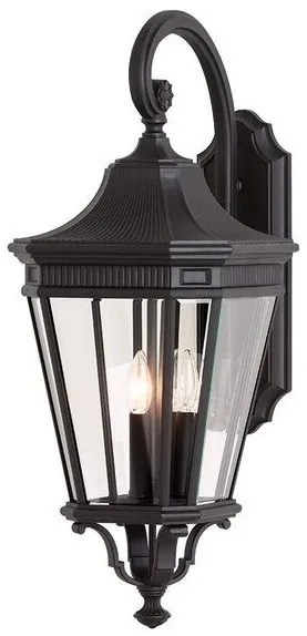 Φανάρι  Απλίκα Φωτιστικό Τοίχου 3xE14  Μαύρο  IP44  76cm  Cotswold Lane FE-COTSLN2-L-BK Elstead Lighting-FE-COTSLN2-L-BK-Μαύρο FE-COTSLN2-L-BK